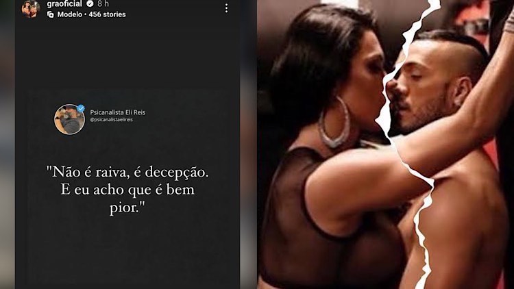 Gracyanne Barbosa deixou de seguir Belo nas redes.