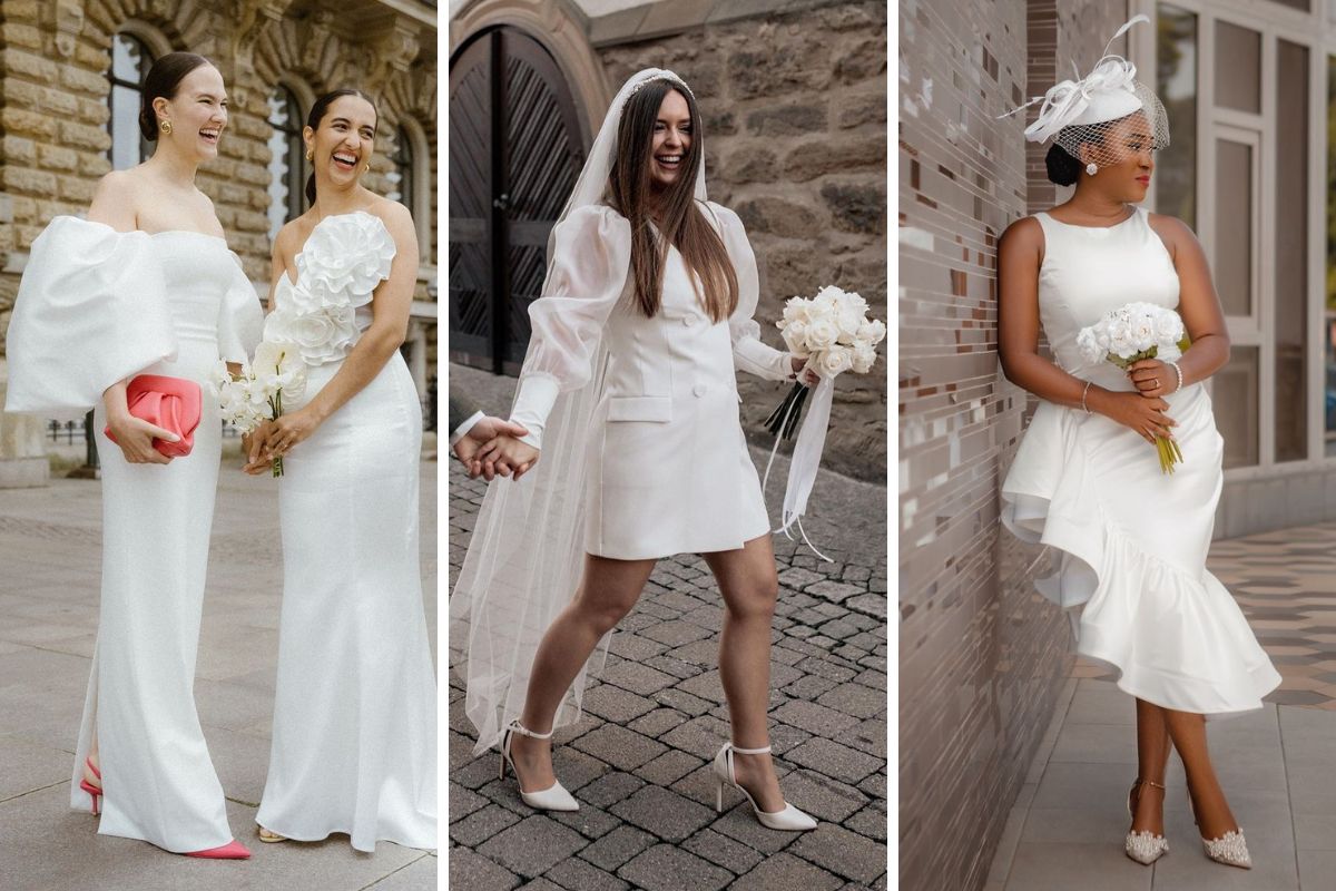 opções de vestidos de noiva para casamento civil