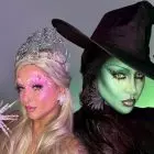 Foto de fantasias femininas de Halloween de Glinda e Elphaba de Wicked