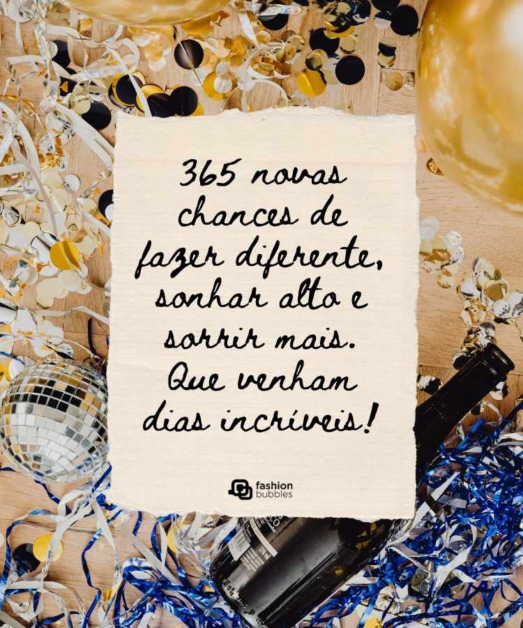 Cartão com mensagem de feliz ano novo para 2026