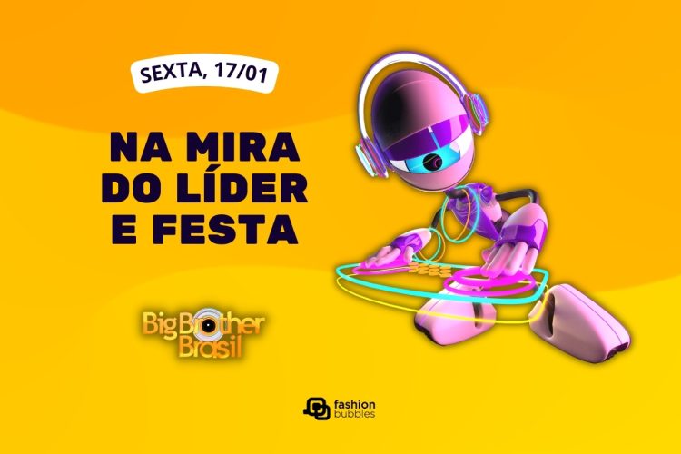 Fundo laranja com foto do Robbb e que horas começa o BBB 25 hoje, 17/01