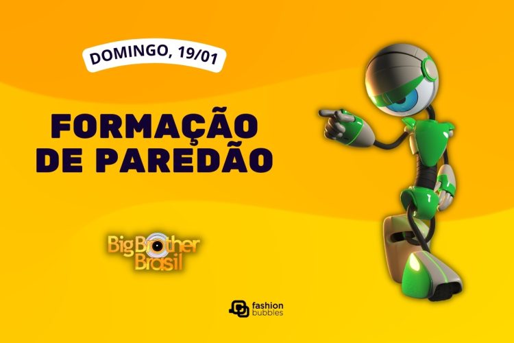 Fundo laranja com foto do Robbb e que horas começa o BBB 25 hoje, 19/01