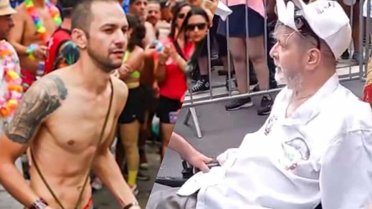 Marcelo Rubens Paiva é agredido durante bloco Baixo Augusta. Fonte: YouTube/UOL/Metrópoles
