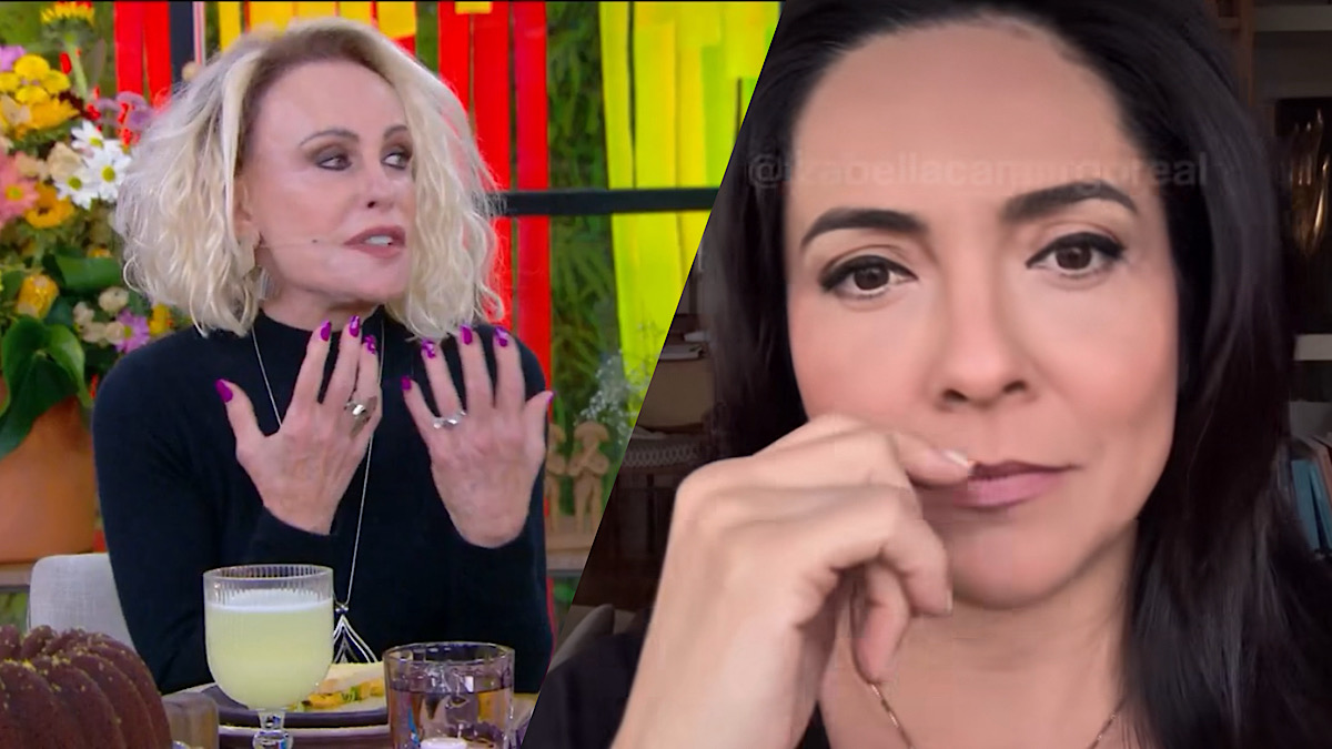 Izabella Camargo detonou a forma como Ana Maria Braga e Gil do Vigor falaram sobre burnout. Fonte: Globo/Instagram
