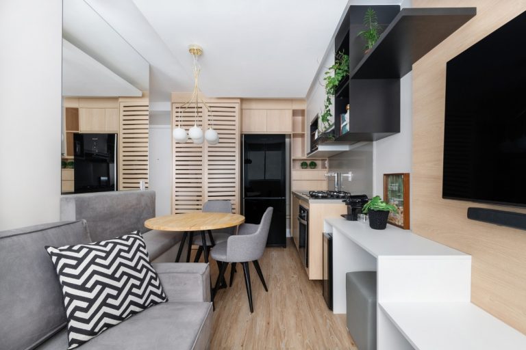 Visão geral de estúdio de 29m²