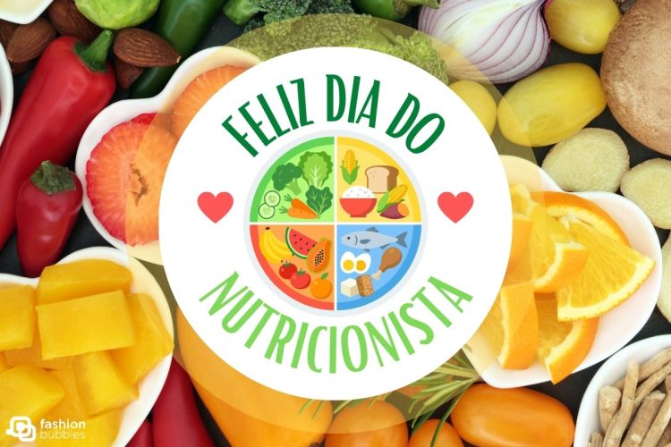 Cartão virtual com frase de feliz Dia do Nutricionista