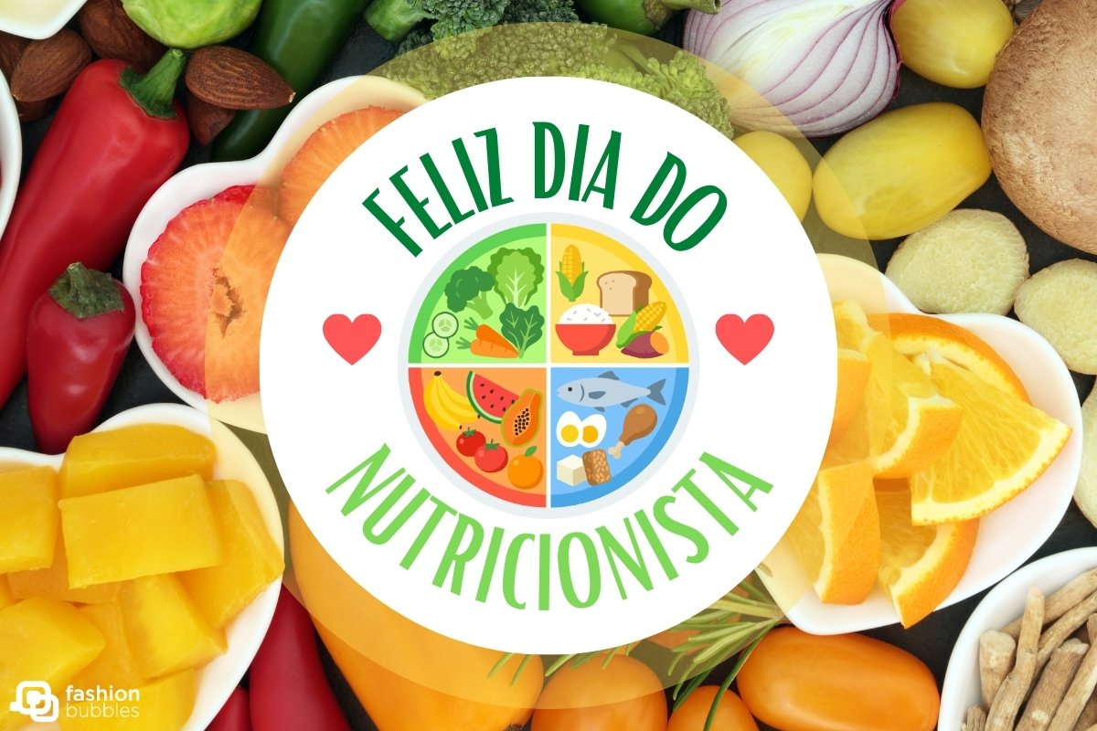 Cartão virtual com frase de feliz Dia do Nutricionista
