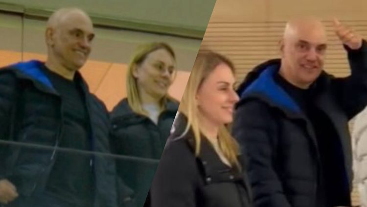 Alexandre de Moraes vai à estádio de futebol após receber sanção americana.