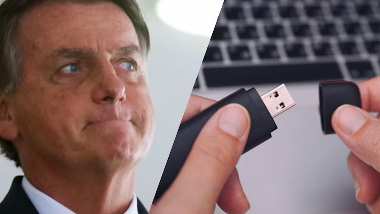 Polícia afirma que conteúdo do pen drive de Bolsonaro é irrelevante para o caso.