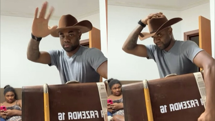 Davi Brito posa só de cueca e agita as redes sociais.