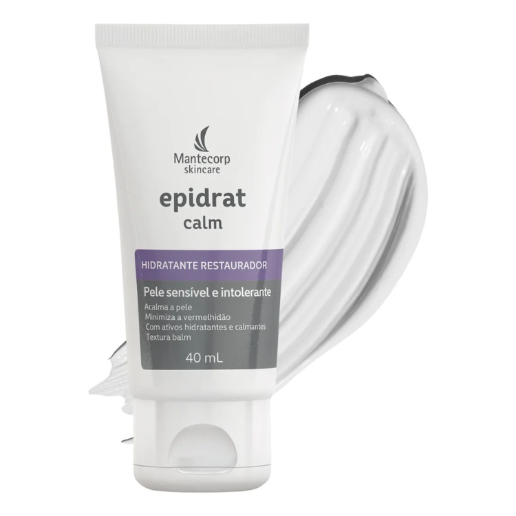 Embalagem do Epidrat Calm, Mantecorp com creme atrás