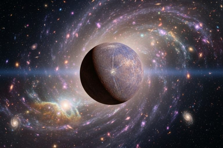 Planeta Mercúrio na galáxia.