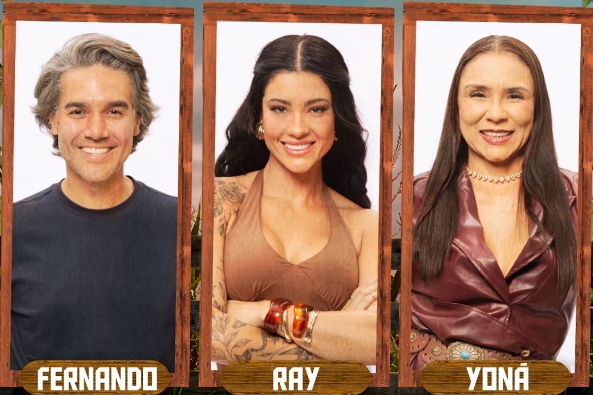 Fernando, Rayane e Yoná em A Fazenda