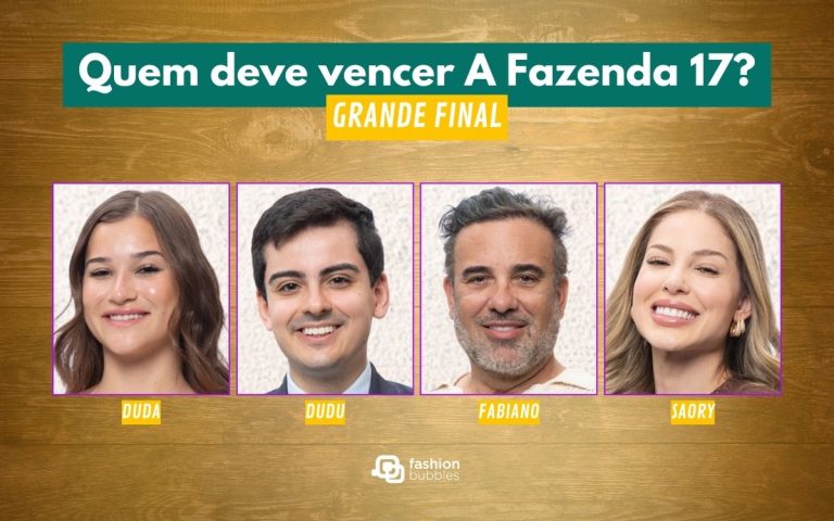 Fundo de mandeira com participantes da grande final de A Fazenda 2025, quem deve vencer