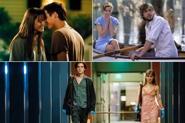 Cenas de filmes românticos com casais e momentos emocionantes semelhantes ao filme Como Eu Era Antes de Você