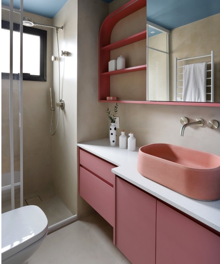 Banheiro pink decorado