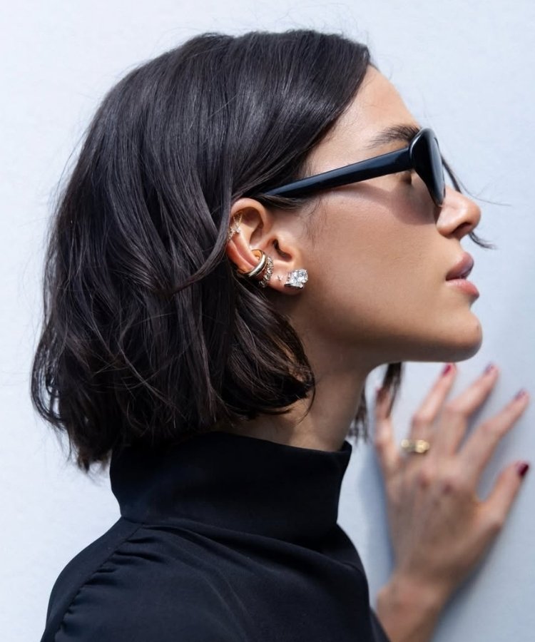 French bob de Bruna Marquezine, um dos cortes de cabelo tendência para 2026