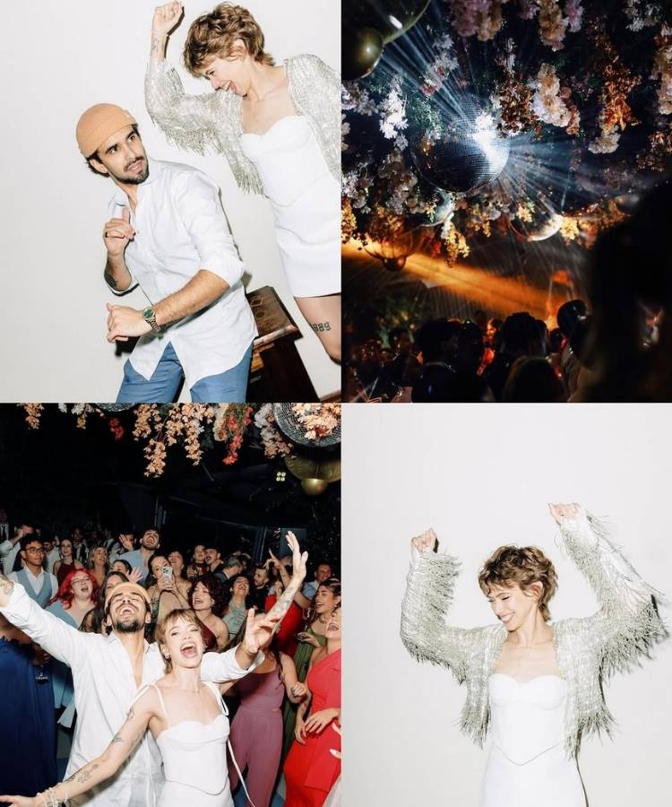 Casal com roupas que vão da cerimônia à festa, uma das tendências de casamento para 2026
