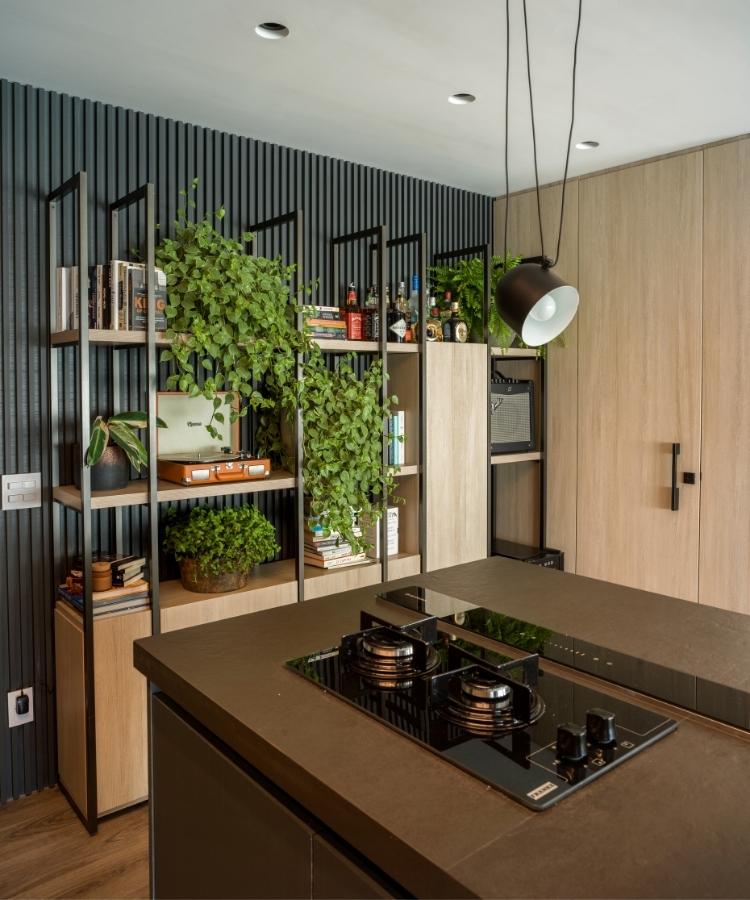 Cozinha de apartamento de 60 m²