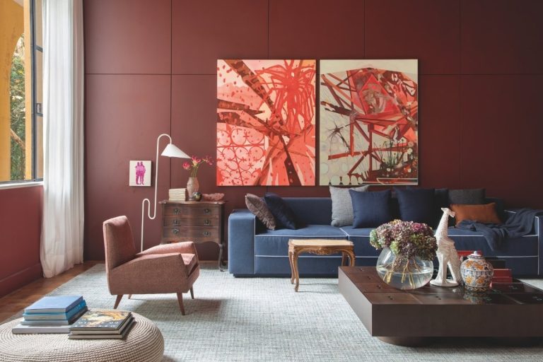 Casa Pulsante - Léo Shehtman Arquitetura e Design, ambiente da CASACOR São Paulo 2026 em tons de vinho