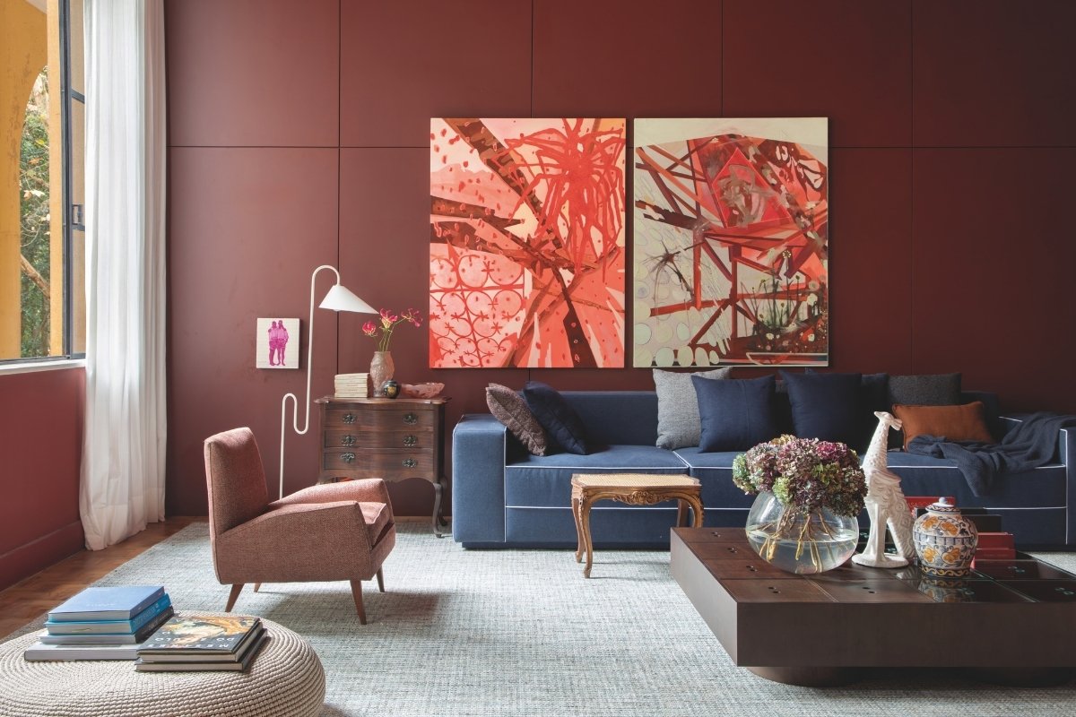 Casa Pulsante - Léo Shehtman Arquitetura e Design, ambiente da CASACOR São Paulo 2026 em tons de vinho