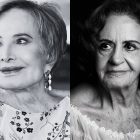 Foto em preto e branco das atrizes Glória Menezes e Laura Cardoso