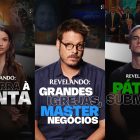 Foto de documentários do Revelando Brasil apresentados por Juliette, Fábio Porchat e Wagner Moura