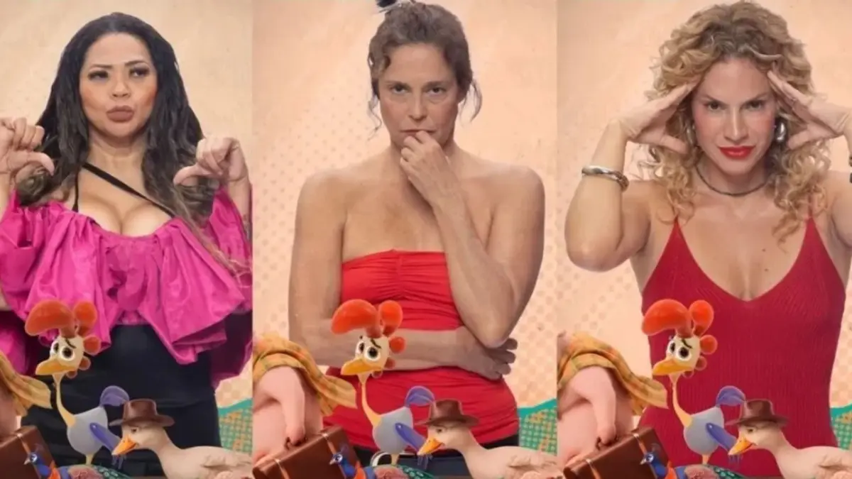 Darlin, Giovanna e Maíra na sexta Roça de A Fazenda